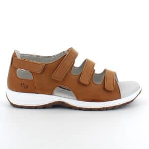 Brun nubuck sandal med lukket hæl fra Green Comfort - 40
