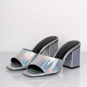 Pieces - Sko - PC Louisa Metallic Sandal - Silver Colour