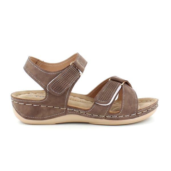 Let brun sandal til den smalle fod - 36