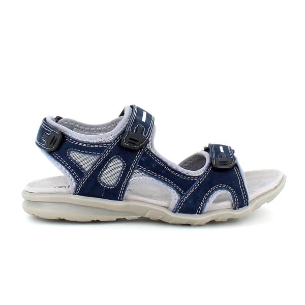 *Navy sandal med velcro lukning på vrist og hæl - 38
