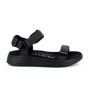 Sort Woden sandal med velcro remme og god komfort - 37