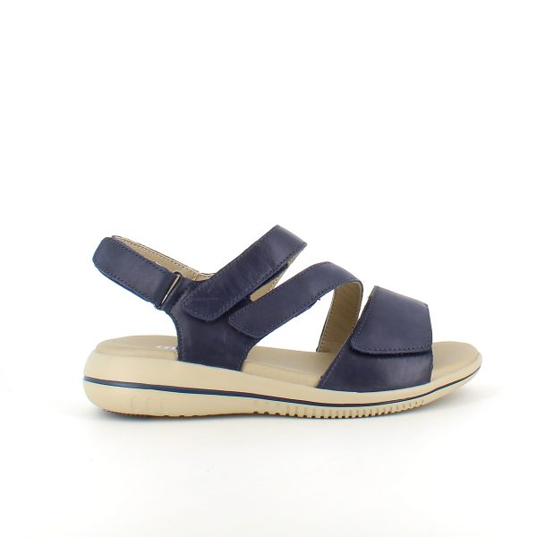 Green Comfort marineblå skindsandal med svangstøtte - 38