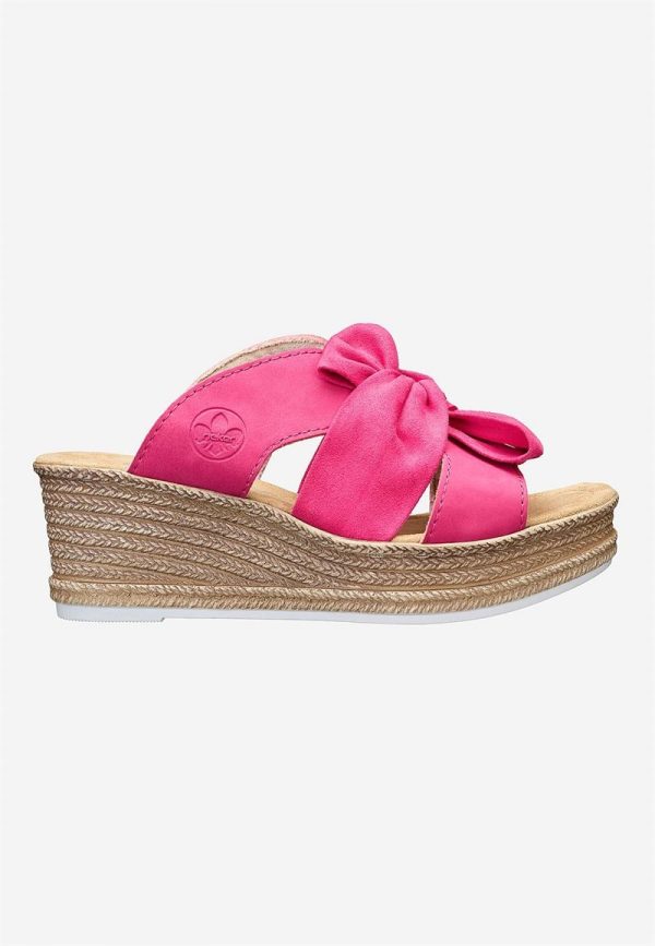 Sandal med hæl med wedgehæl